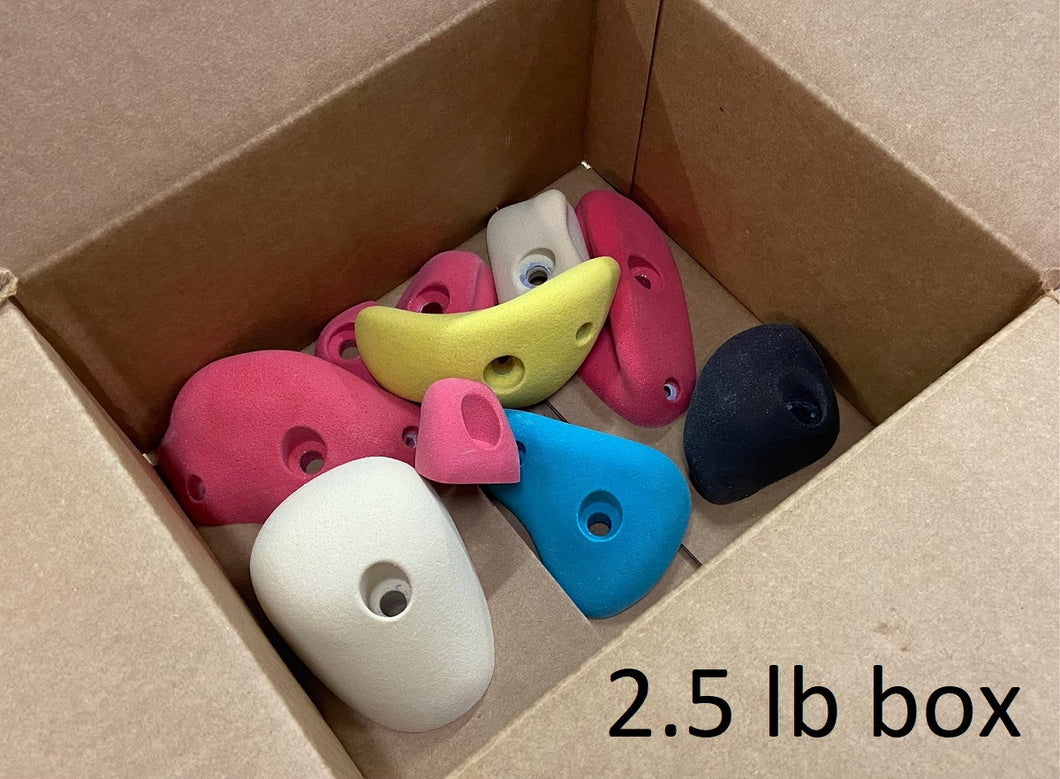 Overstock Box of Climbing Holds - 2.5-10 LB Box